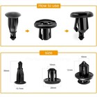 100pcs Bumper Clips 10mm Hood Fender Push Rivets Retainer Fasteners For Honda 