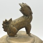 Vintage Chinese Brass Insence Burner  4   x7     Foo Dog Guardian Lion On Lid Finial