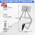 Werner 24-32ft Extension Ladder Lock 28-11 Kit Compatible With Aluminum   Fiberg