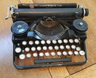 Vtg Underwood Std Portable Black Typewriter   Case  20s   30s  Antique Untested 