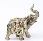 4  Feng Shui Bronze Elephant Trunk Statue Wealth Lucky Figurine Gift Home Decor 