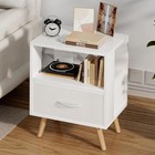 Kids Nightstand Storage Drawer Side Table Compact Design Bedroom Furniture New