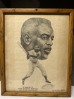 1973 Jackie Robinson Memorial Print Bill Beal Framed Vintage Baseball Art