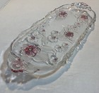 Mikasa Toska Crystal  blossom Time  Rectangular Walther Glass Serving Tray