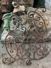 Massive Lot Of Cast Iron Gate Pole Topper Finials Collars Vintage Italian Usa