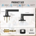 New 10 Pack Square Passage Door Levers Matte Black Non-locking