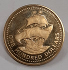 1975 Barbados  100 Gold Coin-km  18 Commem  350th Settlement Of Barbados Unc