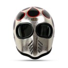 New  Vintage Custom Helmet Xf-gp Chrome Caferacer Bobber Chopper Motorcycle