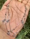 2 Pc 925 Silver Evil Eye Protection Anklet  Amulet Nazariya 9 Inch   Ext