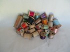 Vintage Lot Of 52 Thread Wooden Spools Sewing Crafts Rainbow Jp Coats Clark