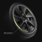 19 Inch Wheel Cover Hubcaps Set Of 4 Matte Black Cyclone Style