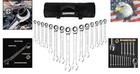 Durable 15-piece 72-tooth Sae Ratcheting Wrench Set With Roll-up Storage Bag