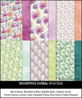 Stampin Up   Delightful Floral   24 Sheets Of 6x6 Dsp  Translucent Flowers Look 