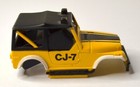Tyco Ho Scale Jeep Cj-7 Slot Car Yellow And Black Body Only 2 5   