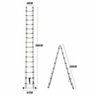 16 5ft Multi-purpose Telescopic Extension Ladder Aluminum Step Foldable Ladders