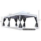10 x20  Pop Up Party Tent Gazebo Wedding Canopy With 6 Sidewalls  Cream White