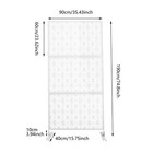 Metal 3-panel Privacy Screen Room Divider White Floral 90    40    190 Cm