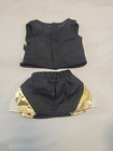 Teddy Mountain Black   Gold Cheerleader Outfit  Fits Build A Bear 16    Plush
