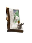 Vintage 3d The Last Unicorn Ceramic Statue With Unicorn book Music Box