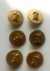 6 Designer Cc Button Gold Tone 3 4   