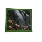 Vintage 80s Mead Trapper Keeper 3 Ring Binder Green With Waterfall Photo 