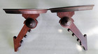 Antique Victorian Turned Walnut Candle Shelves Corbels Sconces W  Medallions