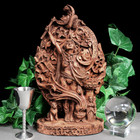 Aradia Statue - Italian Witch Goddess Cimaruta Plaque Dryad Design - Wood Finish