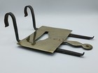 Antique Fireplace    Grate   Range Sliding Trivet  Brass And Cast Iron 