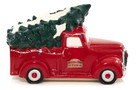 Yankee Candle Santa And Christmas Tree Red Truck - Tea Light Candle Holder