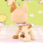 Mini Pet Shop Lps Brown Great Dane Dog  1647 With Scarf Kids Gift Toy Figure