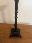 Vintage Antique 11  Cast Iron Metal Candle Holder 