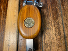 Vintage Refinished Merriman Wood Single Becket Block  1 3 4  Sheave  3 8  Line