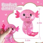 2 Pcs Axolotl Squishy Stress Relief Toy  Stretchy Axolotls Medium  Bluepink