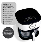 Cook With Color Air Fryer  5 5qt Glass Air Fryer  1400w  8 Presets  White