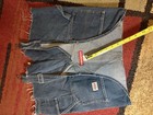 Unionbay Blue Denim Overall Shorts M  Adjustable Straps  Pockets