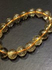 Natural Gold Rutilated Quartz   Round   Beads   Wealthy Bracelet  Aaaaa