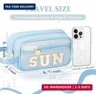 Clear Sunscreen Makeup Bag Beach Travel Cosmetic Toiletry Pouch