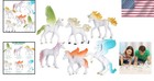 Mythical Unicorn Figurine Set Of 6 - Ideal For Cake Toppers   Imaginative Play