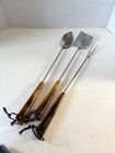 Vtg P g Grilling Bbq 3 Piece Utensils Bakelite Handles   Case - Mcm