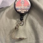 Black Retractable Id Badge Holder Reel Belt Clip  Funny Skeleton Graphic Print