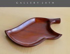 Vintage Haitian Mahogany Catchall  Mid Century Danish Modern Vtg Tray Wood 50s