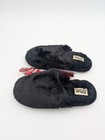 Dluxe By Dearfoams Super Comfort Women s Black Plush Clog Slippers Medium 7-8