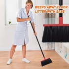 Xifando Heavy-duty Adjustable Angle Broom With 56  Steel Handle - Ideal Red