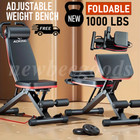 Adjustable Foldable Exercise Weight Bench Workout Bench Gym With Resistance Band