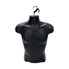 Male Molded Black Hanging T-shirt Form Body Mannequin Torso Display  23 h