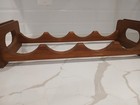 Vintage Mid Century Modern Wooden Wine Rack For 4 Bottles 