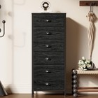 Black Dresser For Bedroom  Tall Fabric Chest Of Drawers