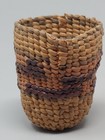 Antique Miniature Tlingit Alaskan Native American Basket  1 1 2  T X 1 1 4  D