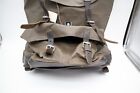 Vintage Swiss Army Rubberized Waterproof   Leather Military Rucksack Backpack 