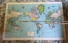 Vintage Large World Map Rand Mcnally Cosmopolitan World Series 52 X 34 5   